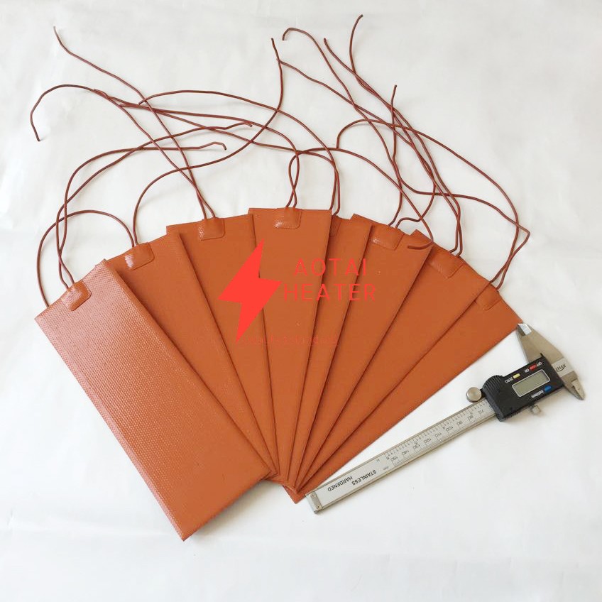 High Temperature 230V 600W 225*400mm Industrial Electric Silicone Rubber Heater Pad