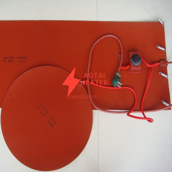 High Temperature 230V 600W 225*400mm Industrial Electric Silicone Rubber Heater Pad