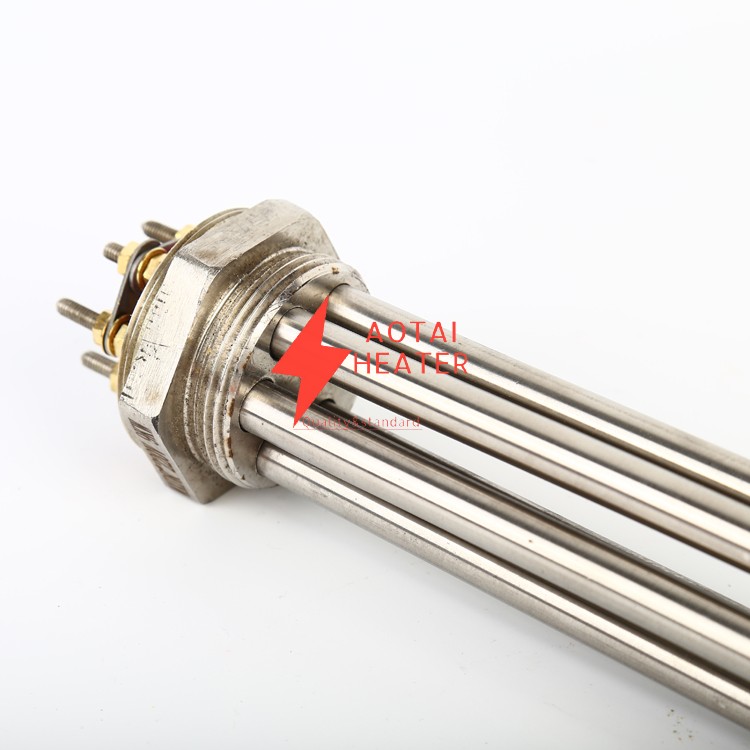 High Quality 240V 3 Phrase 10KW 3U Heating Tube Electric Flange Immersion Water Heater