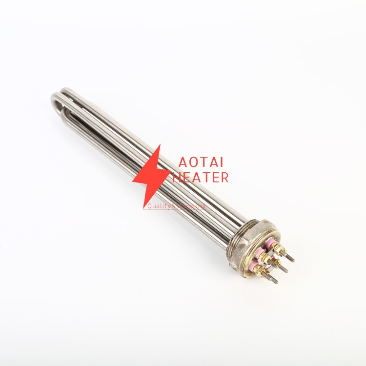 380V 10KW ID50.8*450MM Stainless Steel Electric Flange Immersion Heater with Plastic Cover