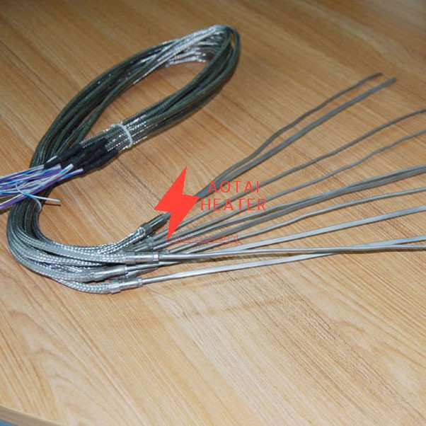 High Quality 220V 450W 400mm Straight Hot Runner Coil Heater Element with K Type Sensor