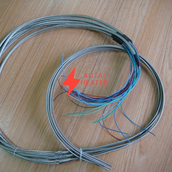 High Quality 220V 450W 400mm Straight Hot Runner Coil Heater Element with K Type Sensor