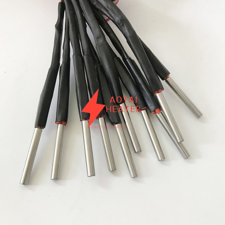 High Density 220V 250W 10*40mm Stainless Steel Electric Cartridge Heater with Lead Wire
