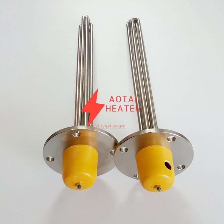 Customized 415V 15KW 3U Heating Tube Tri Clamp Electric Flange Immersion Water Heater