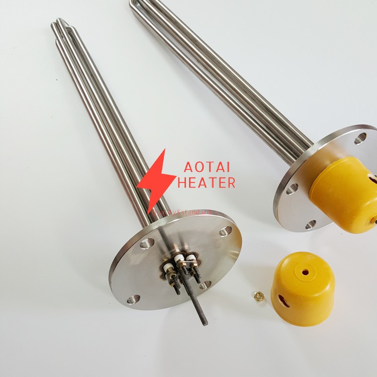 Customized 415V 15KW 3U Heating Tube Tri Clamp Electric Flange Immersion Water Heater