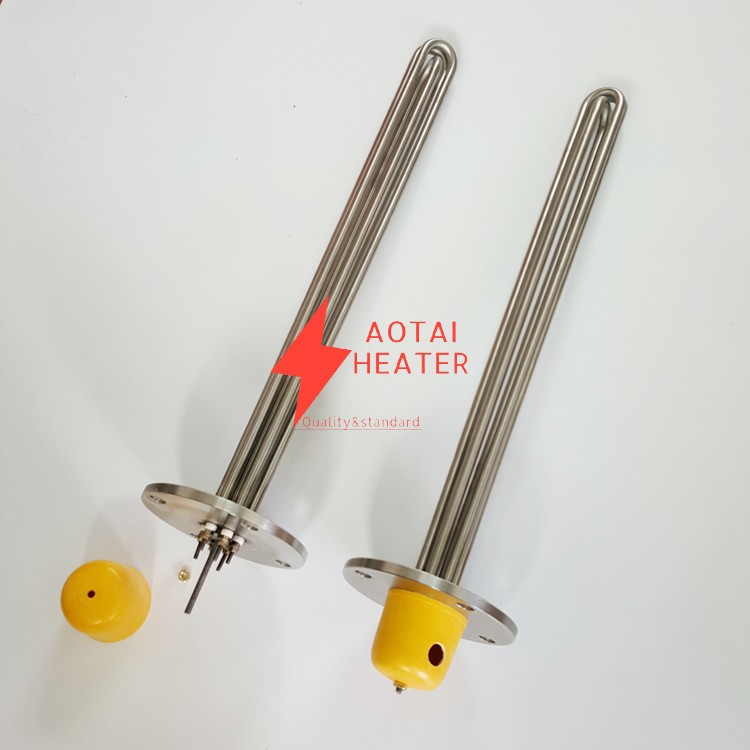Customized 415V 15KW 3U Heating Tube Tri Clamp Electric Flange Immersion Water Heater